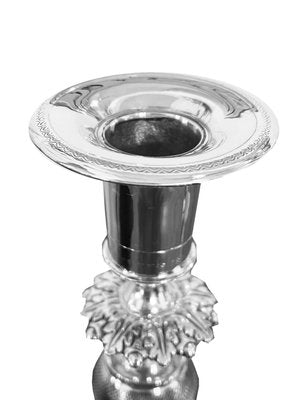 Biedermeier Silver Candlesticks, Set of 2-XVU-2034437