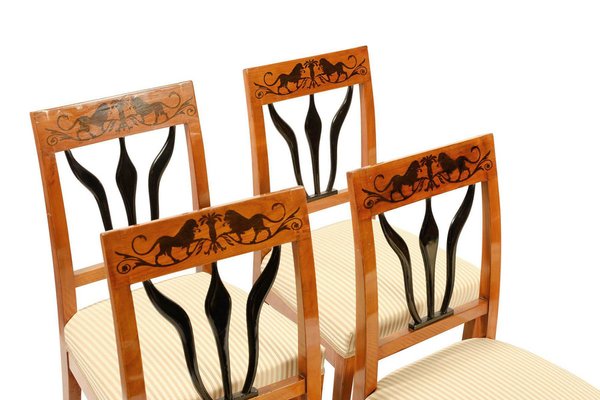 Biedermeier Style Dining Chairs, Bonn, 1890, Set of 4-OGW-1680724