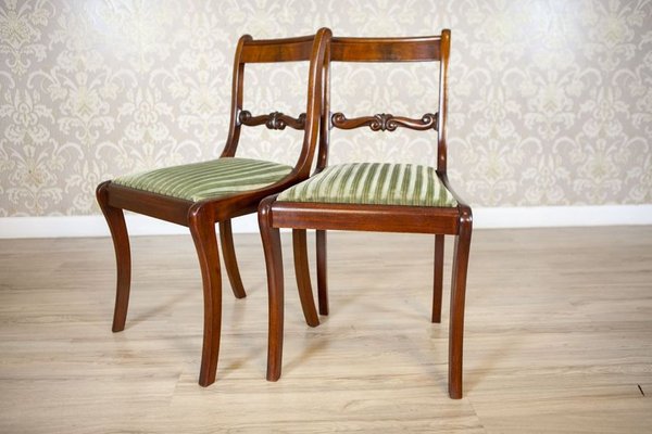 Biedermeier Style Mahogany Chairs & Armchairs, Early 20th Century, Set of 8-CYY-2032312