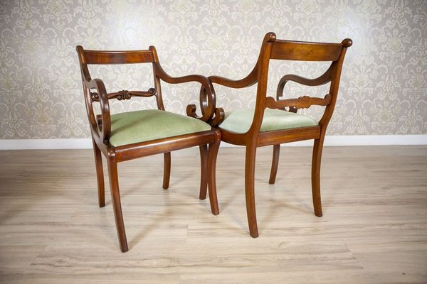 Biedermeier Style Mahogany Chairs & Armchairs, Early 20th Century, Set of 8-CYY-2032312