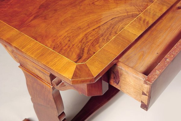 Biedermeier Table in Walnut, 1840s-WHY-1768438