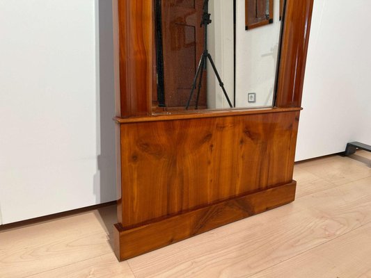 Biedermeier Wall Mirror in Cherrywood Veneer, South Germany, 1830s-NNB-1451671