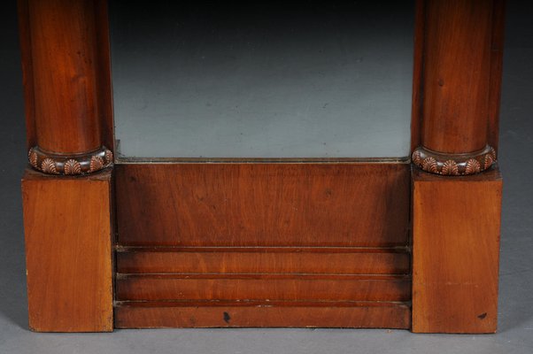 Biedermeier Wall Mirror in Oak & Mahogany, 1840s-FLW-1401778