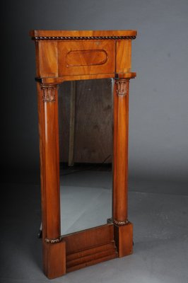 Biedermeier Wall Mirror in Oak & Mahogany, 1840s-FLW-1401778