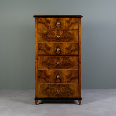 Biedermeier Walnut Chest of Drawers with Secretary-WZF-2036261