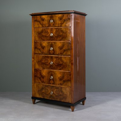 Biedermeier Walnut Chest of Drawers with Secretary-WZF-2036261