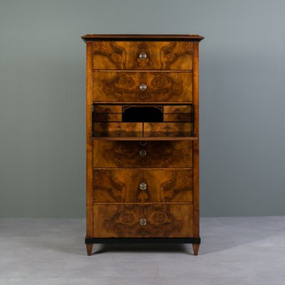 Biedermeier Walnut Chest of Drawers with Secretary-WZF-2036261