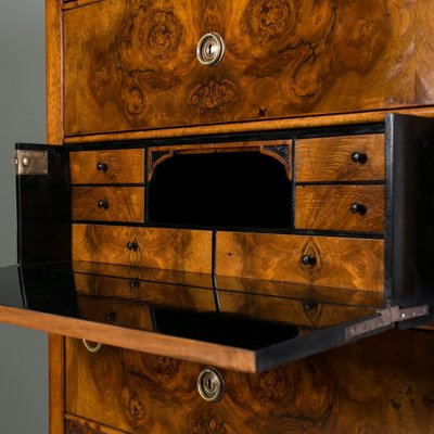 Biedermeier Walnut Chest of Drawers with Secretary-WZF-2036261