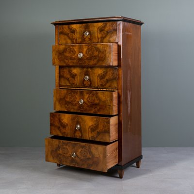 Biedermeier Walnut Chest of Drawers with Secretary-WZF-2036261