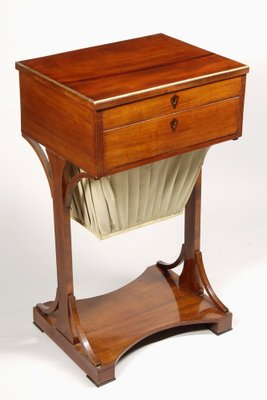 Biedermeier Worktable in Mahogany, Germany, 1820s-WHY-1778007