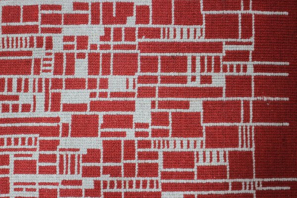 Big Abstract Geometric Bouclé Carpet, 1950s-TZ-1259873