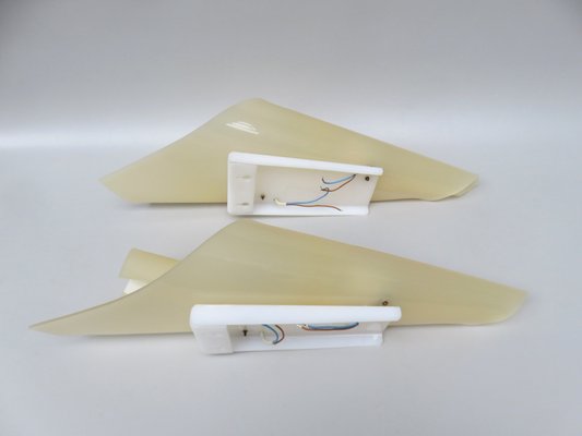 Big Acrylic Glass Wall Lights by Hanns Hoffmann for Hl-Leuchten, 1960s, Set of 2-EY-1332447