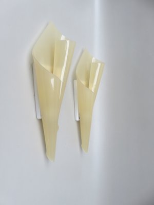 Big Acrylic Glass Wall Lights by Hanns Hoffmann for Hl-Leuchten, 1960s, Set of 2-EY-1332447