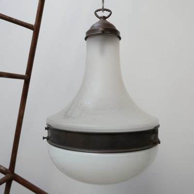 Big Antique German 2-Tone Pendant Light-JRP-919415