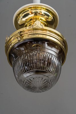 Big Art Deco Cut Glass Ceiling Lamp, Vienna, 1920s-SPD-1315018