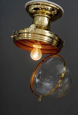 Big Art Deco Cut Glass Ceiling Lamp, Vienna, 1920s-SPD-1315018