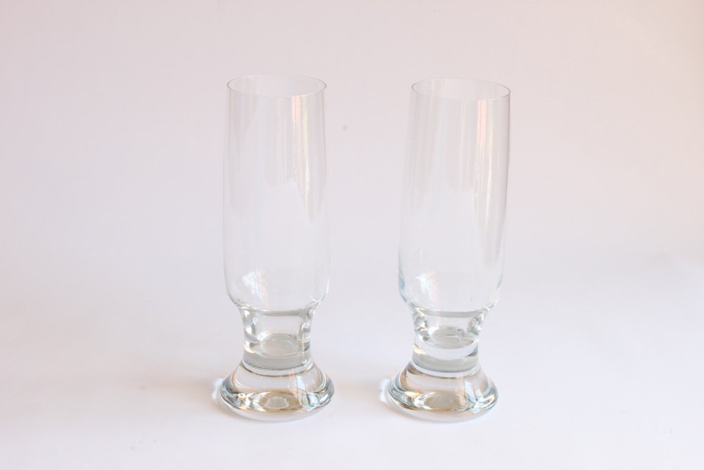 Big Beer Glasses by Signe Persson-Melin for Boda Sweden, 1970s, Set of 2