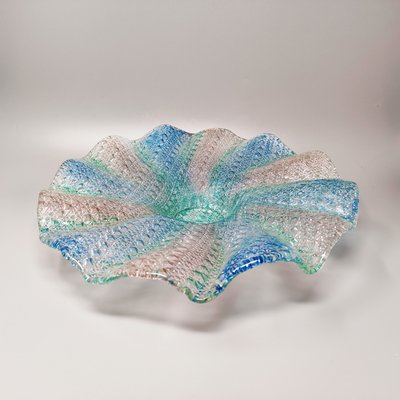 Big Blue, Pink and Green Murano Glass Centerpiece by Linea Arte, Italy, 1960s-QGR-1195826