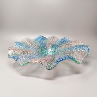 Big Blue, Pink and Green Murano Glass Centerpiece by Linea Arte, Italy, 1960s-QGR-1195826