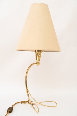 Big Brass Table Lamp with Fabric Shade from Rupert Nikoll, Vienna, 1960s-SPD-2015989