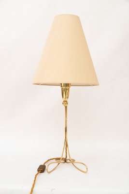 Big Brass Table Lamp with Fabric Shade from Rupert Nikoll, Vienna, 1960s-SPD-2015989