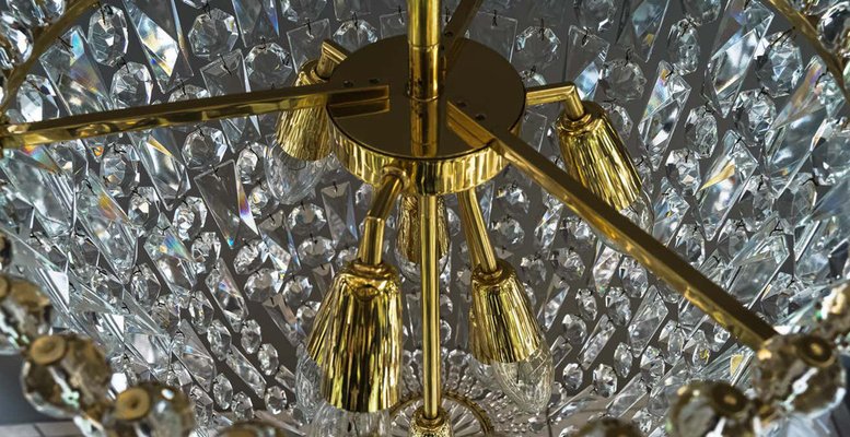 Big Crystal Chandelier from Bakalowits & Söhne, Vienna, 1950s-SPD-1066652