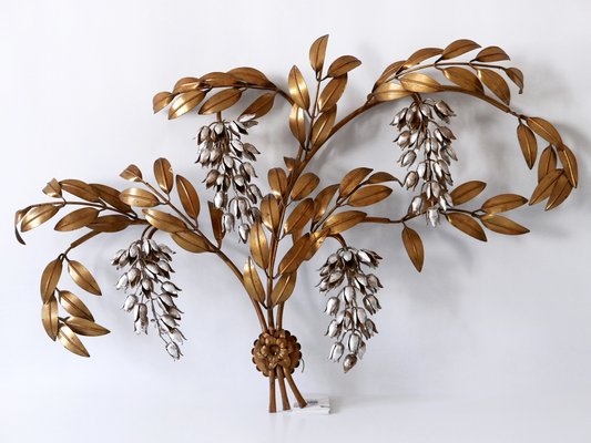 Big German Pioggia Doro Gilt Metal Wall Lamp by Hans Kögl, 1970s-WPT-1183124