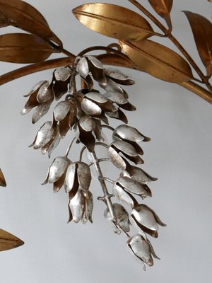 Big German Pioggia Doro Gilt Metal Wall Lamp by Hans Kögl, 1970s-WPT-1183124