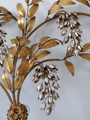 Big German Pioggia Doro Gilt Metal Wall Lamp by Hans Kögl, 1970s-WPT-1183124