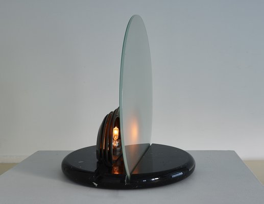 Big Gong Marble and Glass Table Lamp by Bruno Gecchelin for Skipper, 1981-TJQ-1770953