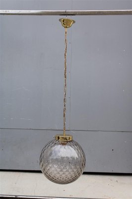 Big Grey Ball Murano Chandelier from Venini, 1960s-EH-1278156