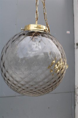 Big Grey Ball Murano Chandelier from Venini, 1960s-EH-1278156