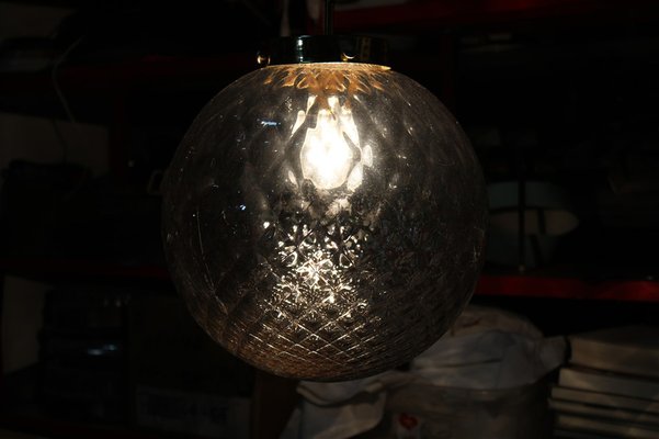 Big Grey Ball Murano Chandelier from Venini, 1960s-EH-1278156