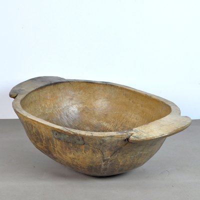 Big Handmade Hungarian Wooden Dough Bowl, Early 1900s-IW-931751