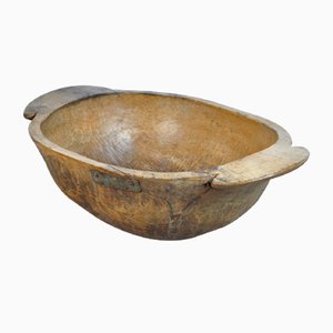 Big Handmade Hungarian Wooden Dough Bowl, Early 1900s-IW-931751