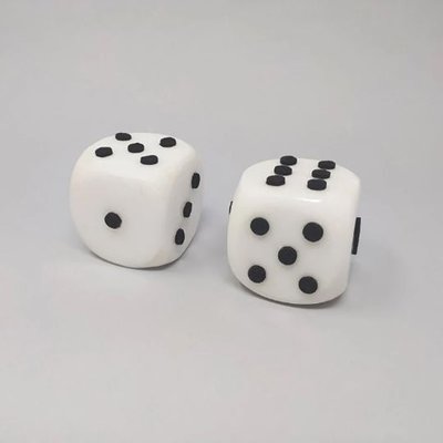 Big Italian Marble Dice, Italy, 1970, Set of 2-QGR-1155786