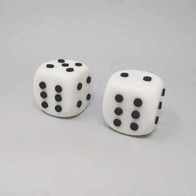 Big Italian Marble Dice, Italy, 1970, Set of 2-QGR-1155786