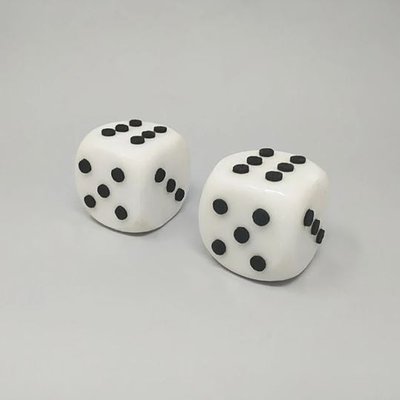 Big Italian Marble Dice, Italy, 1970, Set of 2-QGR-1155786