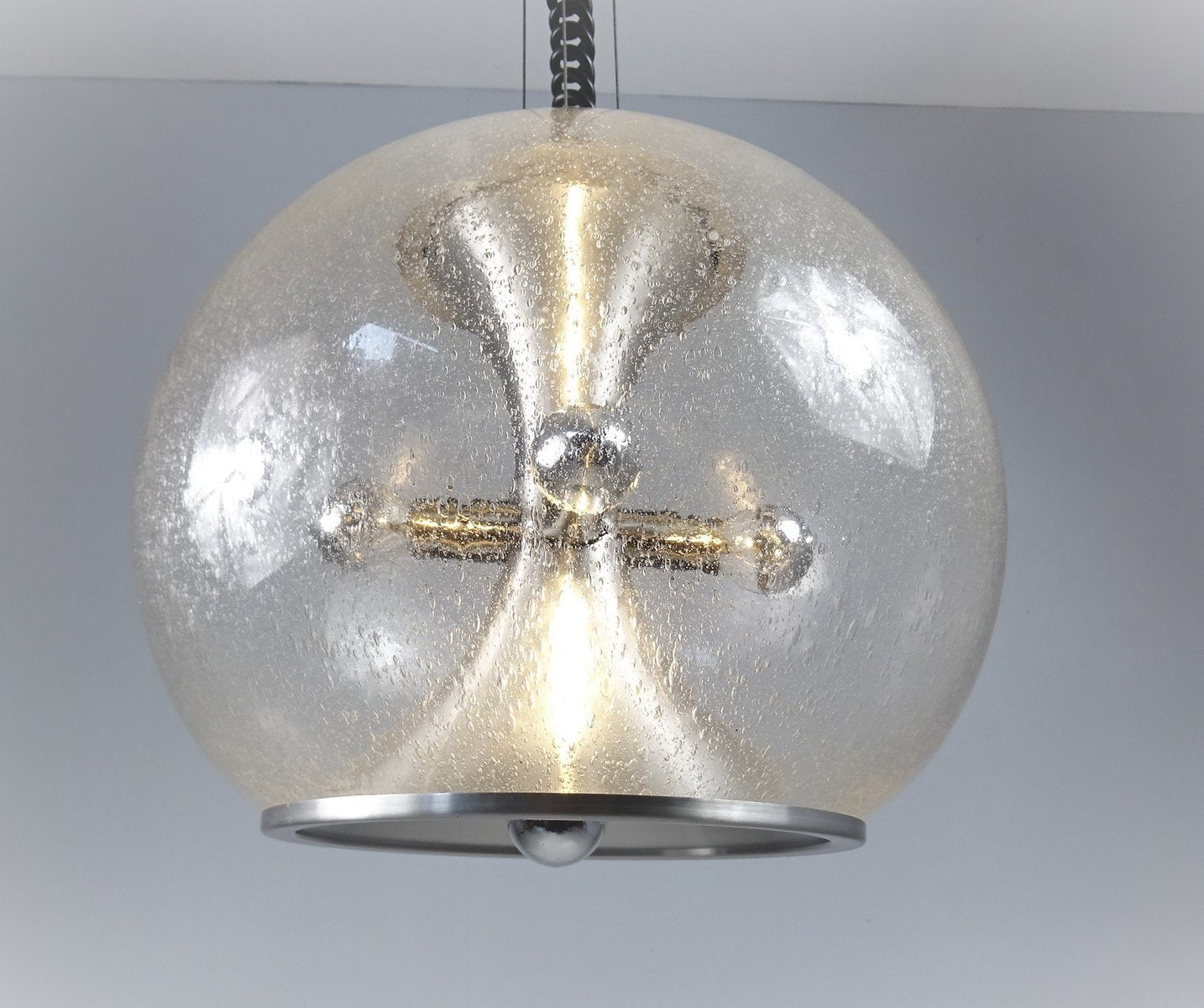 Big Mid-Century Globe Ceiling Lamp from Doria Leuchten