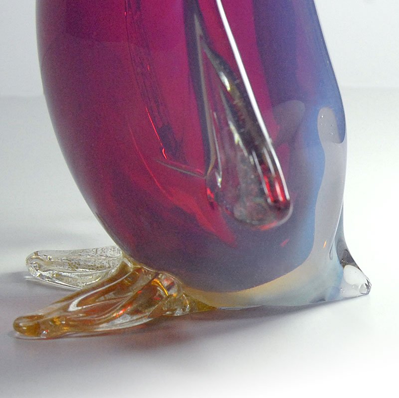 Big Opalescent Glass Duck from Archimede Seguso, 1960s