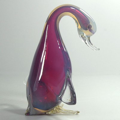 Big Opalescent Glass Duck from Archimede Seguso, 1960s