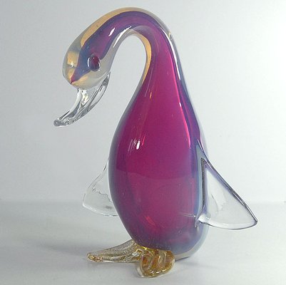 Big Opalescent Glass Duck from Archimede Seguso, 1960s-GIW-1793633