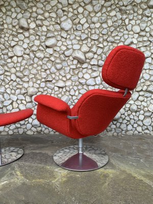 Big Tulip Lounge Chair and Ottoman by Pierre Paulin for Artifort, 1980s, Set of 2-ZM-1884230