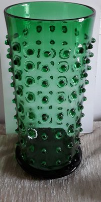 Big Vintage Green Glass Vase, 1970s-HOI-1248904