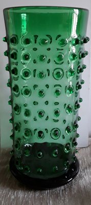 Big Vintage Green Glass Vase, 1970s-HOI-1248904