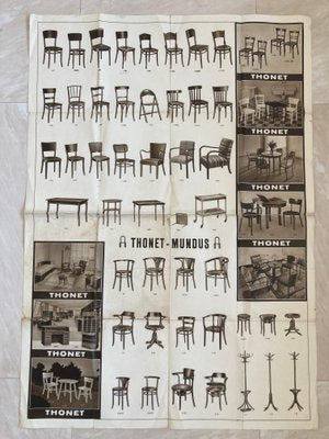 Big Vintage Thonet Furniture Poster, 1920s-TZ-1179547