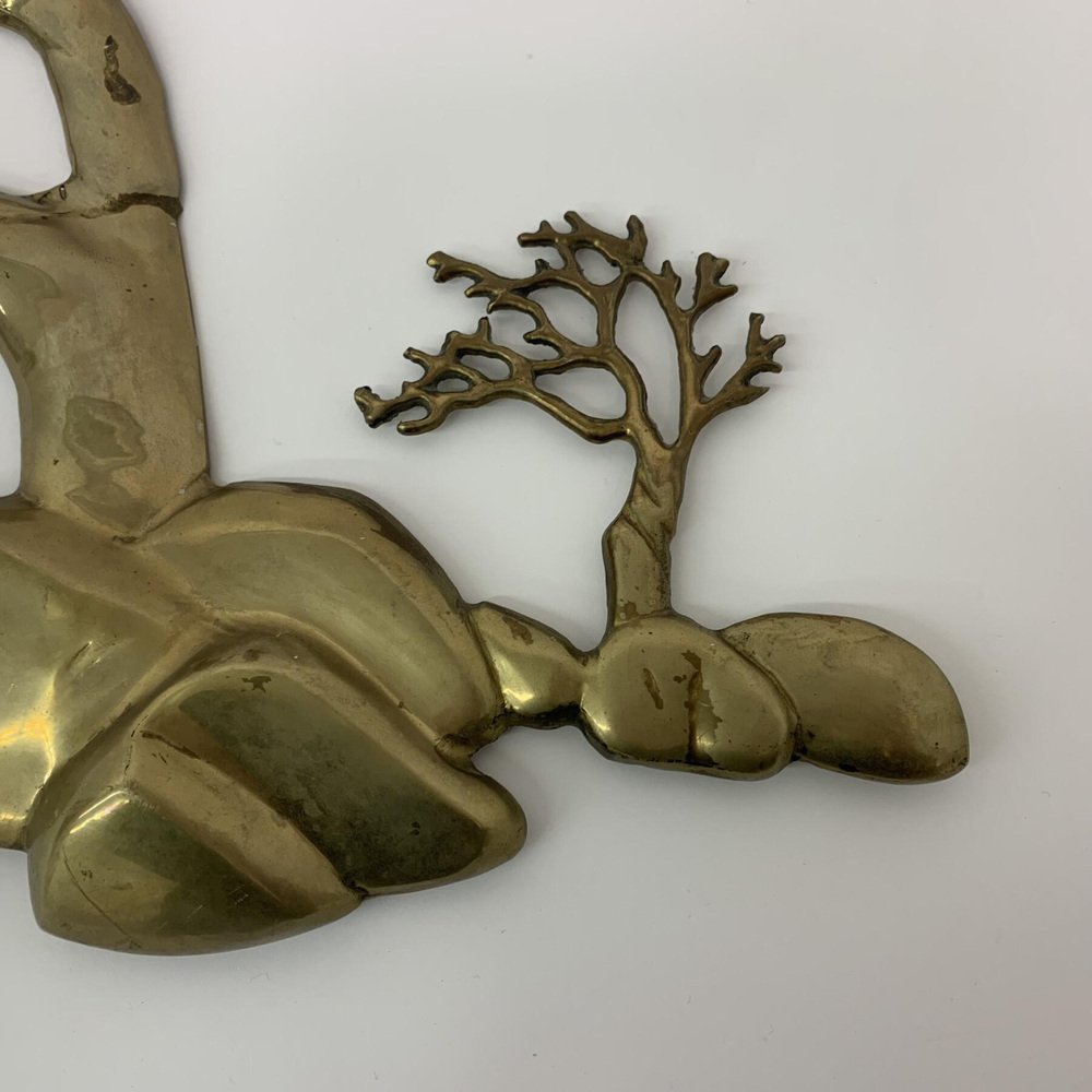 Bijan Brass Bonsai Tree Wall Sculpture, 1970s