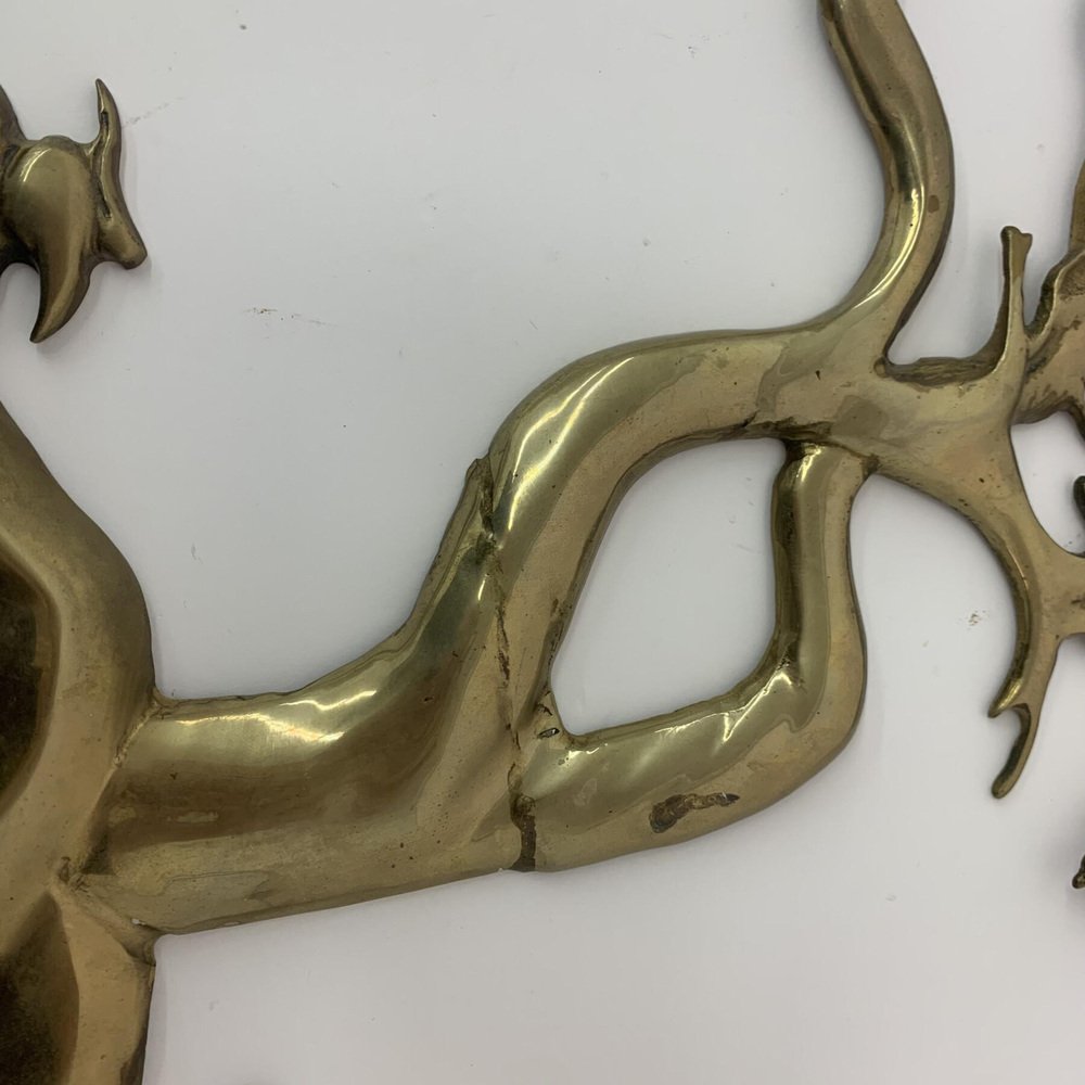 Bijan Brass Bonsai Tree Wall Sculpture, 1970s