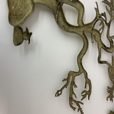 Bijan Brass Bonsai Tree Wall Sculpture, 1970s-BGP-1178646