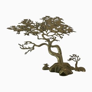 Bijan Brass Bonsai Tree Wall Sculpture, 1970s-BGP-1178646